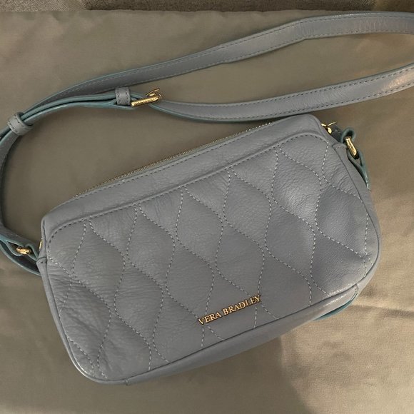 Vera Bradley Light Blue Quilted Crossbody Bag - Picture 3 of 6
